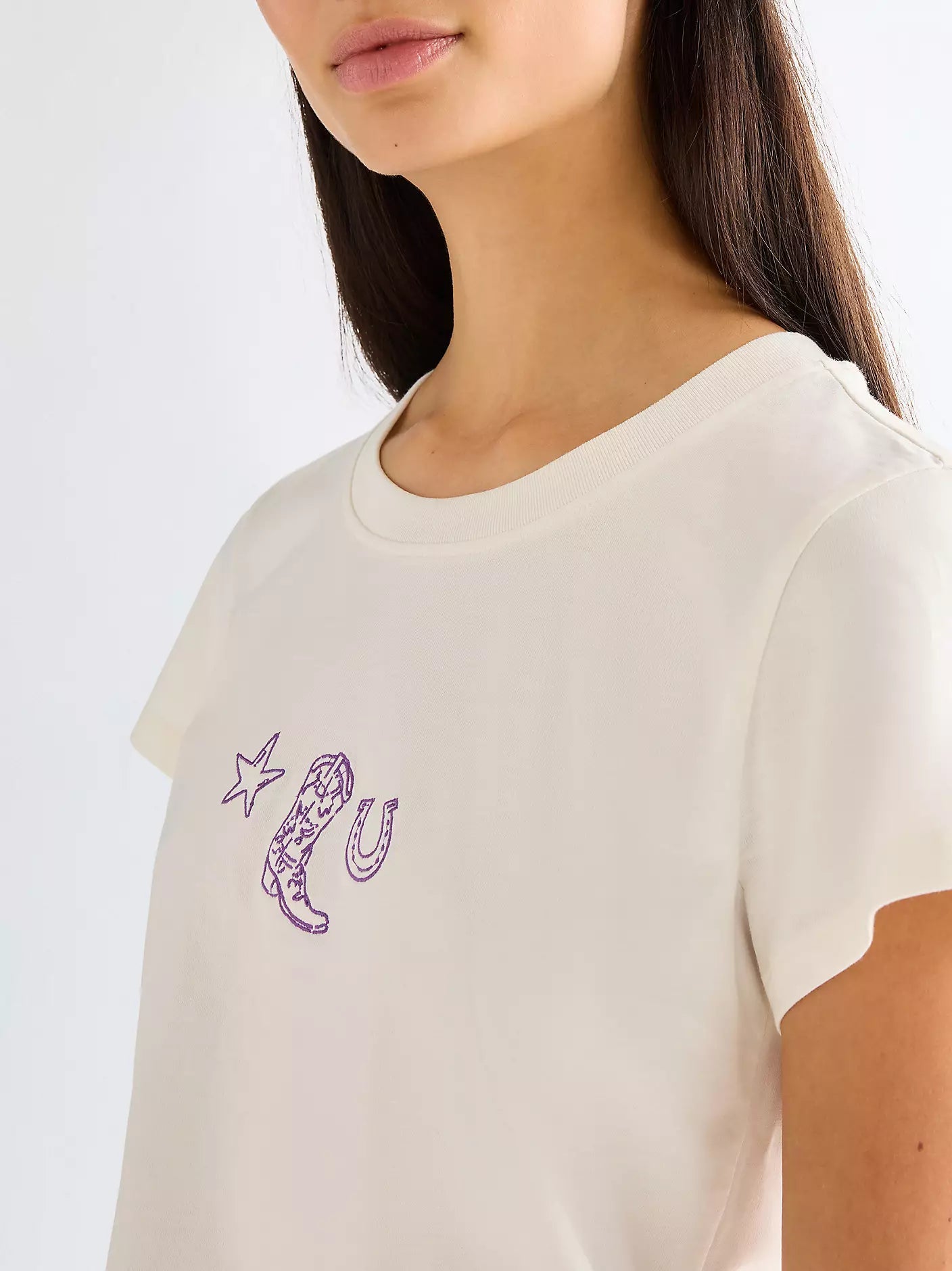 Koszulka Wrangler Slim Baby Tea Worn White