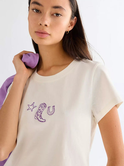 Koszulka Wrangler Slim Baby Tea Worn White