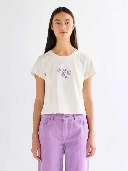 Koszulka Wrangler Slim Baby Tea Worn White