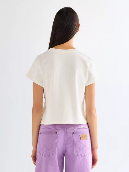 Koszulka Wrangler Slim Baby Tea Worn White