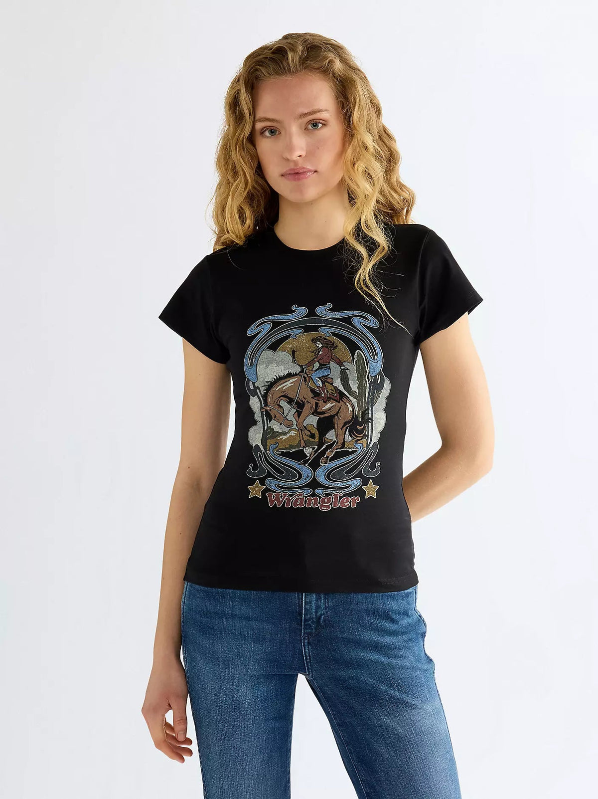 T-shirt Slim Shrunken Band Tee Black
