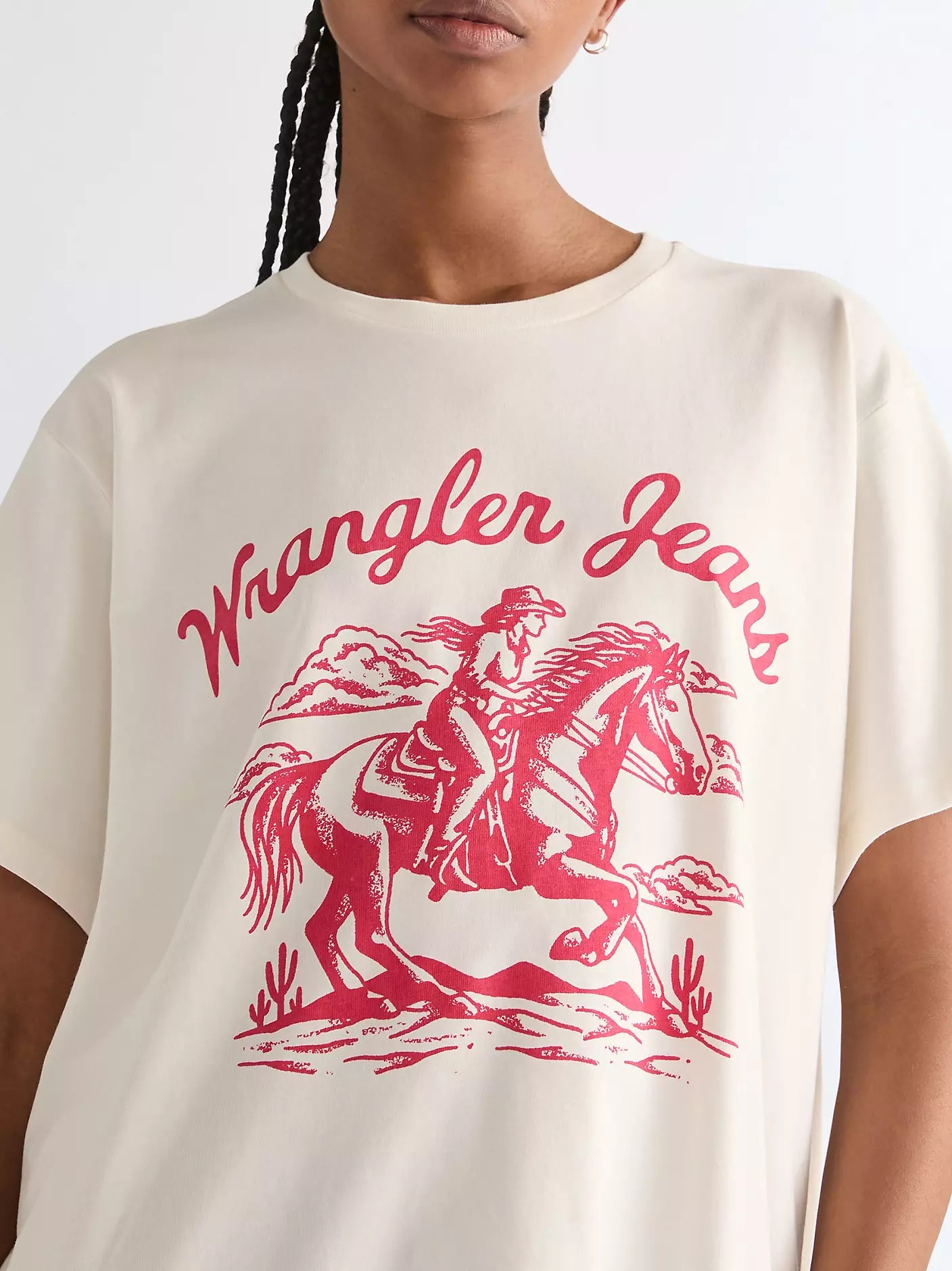 Wrangler RELAXOVANÉ RINGER TEE IN DAHLIA 