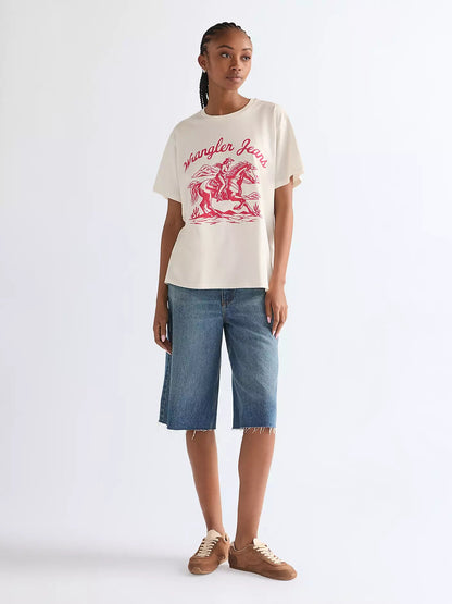Wrangler RELAXOVANÉ RINGER TEE IN DAHLIA 