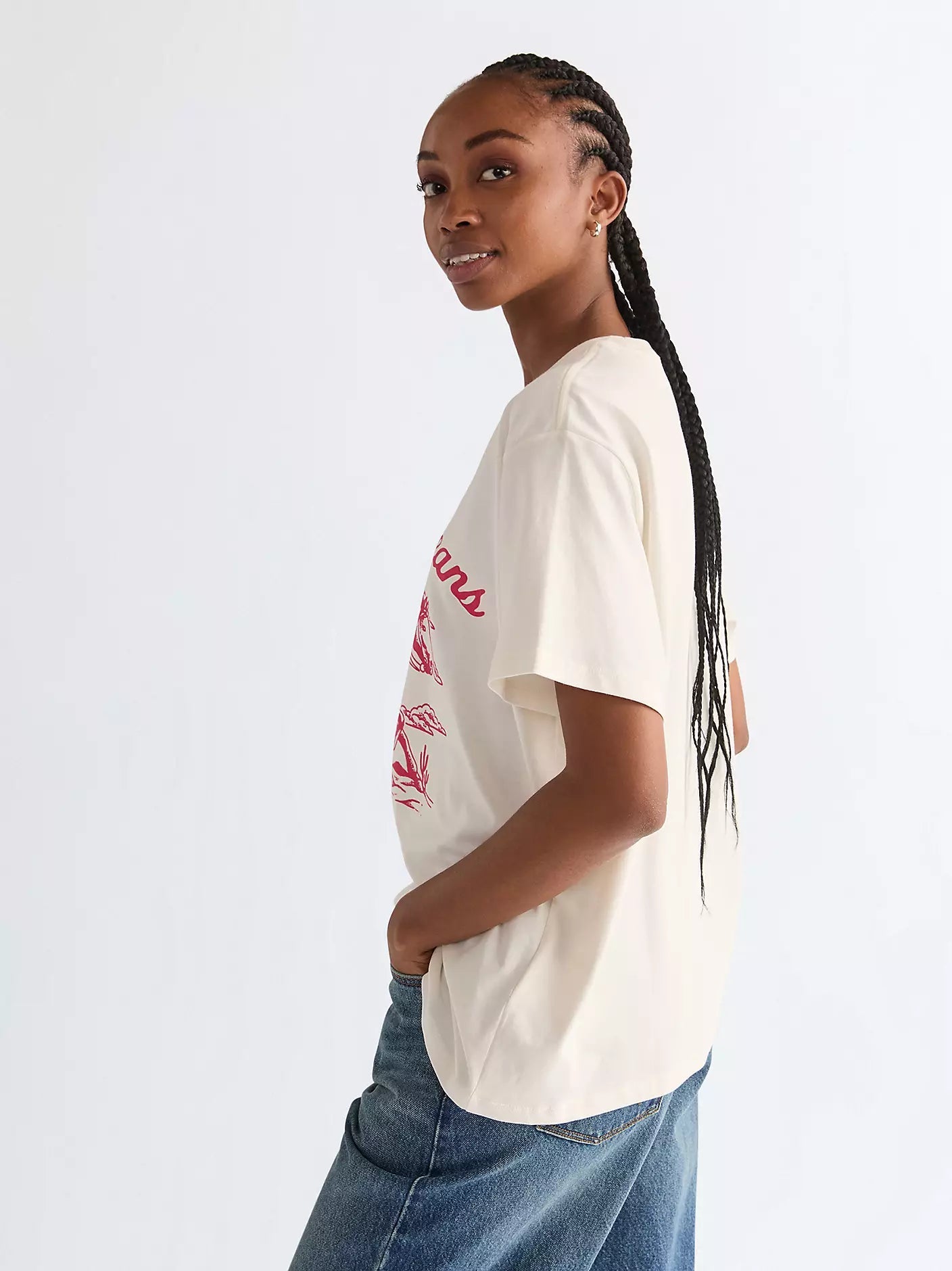 Wrangler RELAXOVANÉ RINGER TEE IN DAHLIA 