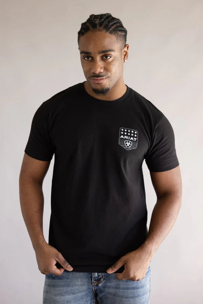 Koszulka Ariat Patriotic Badge Black
