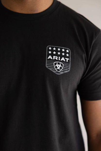 Koszulka Ariat Patriotic Badge Black
