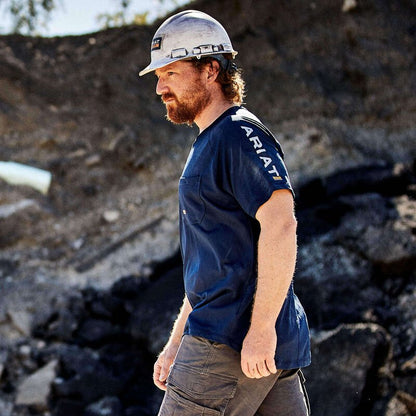 Koszulka Ariat Rebar Heat Fighter Navy