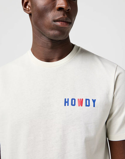 Koszulka męska Wrangler Howdy - Vintage White