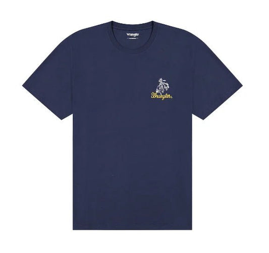 Koszulka Wrangler Regular Embroidery Tee -Navy