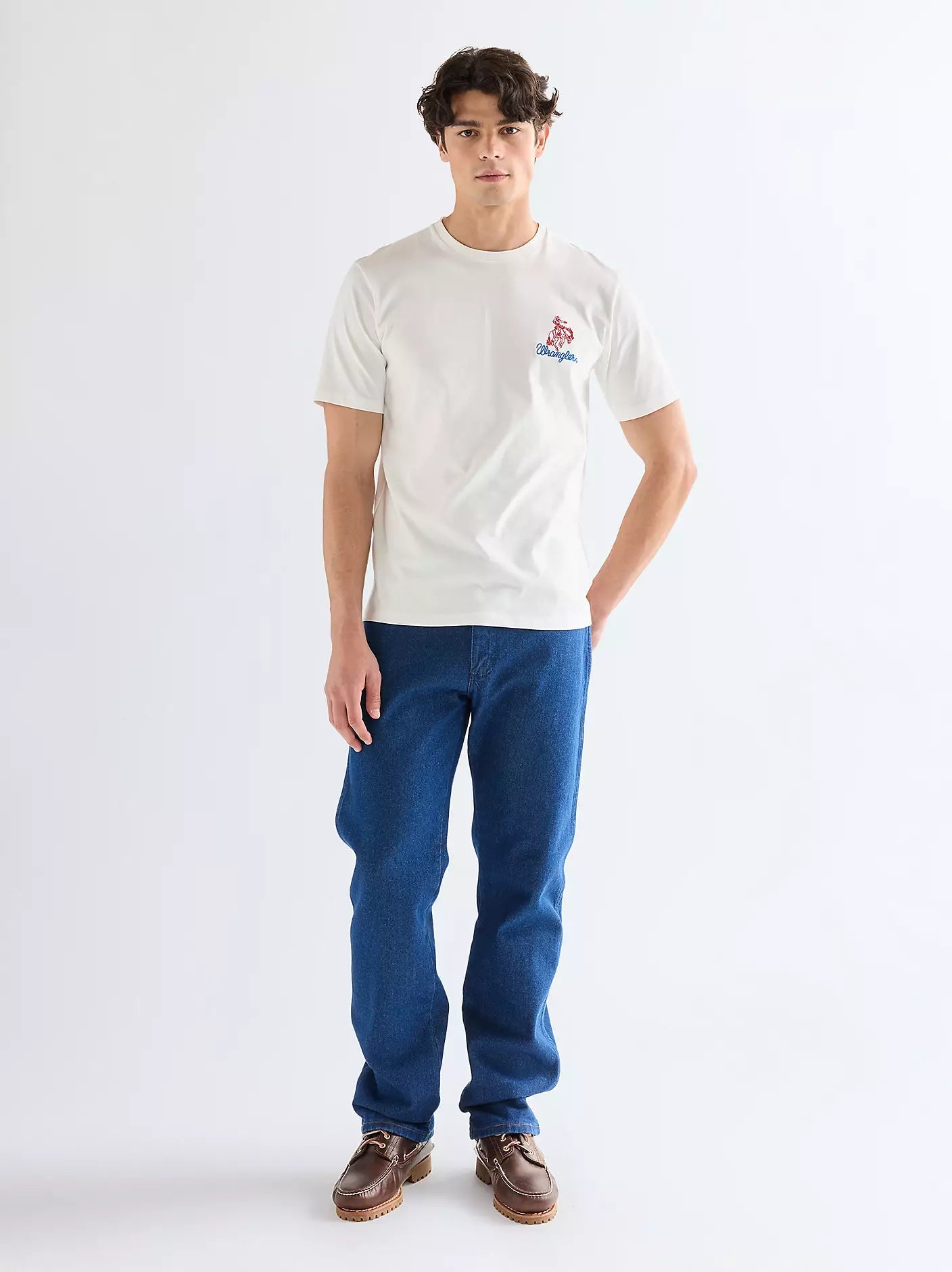 Koszulka Wrangler Regular Embroidery Tee - Worn White