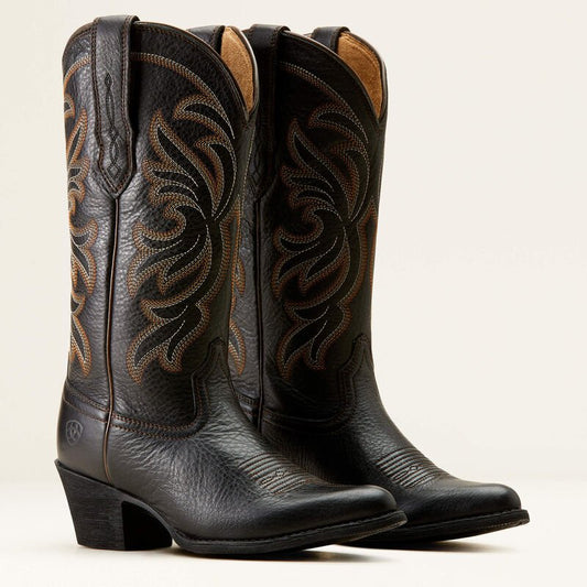 Kowbojki damskie Ariat Heritage J Toe Black Deertan