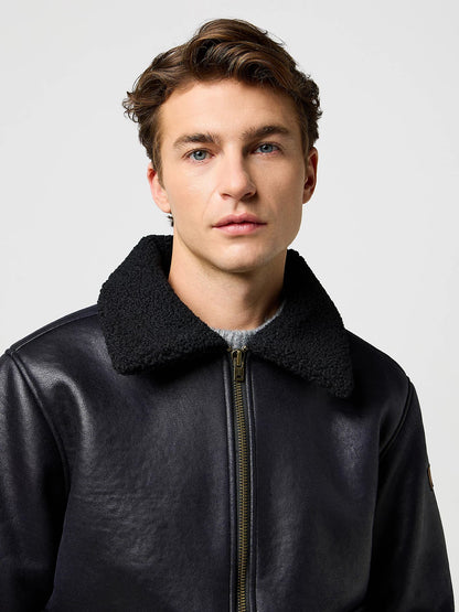 Kożuszek męski Wrangler Shearling Black
