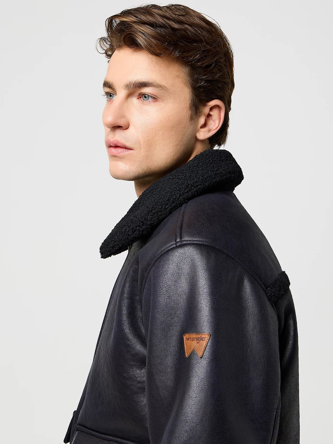 Kożuszek męski Wrangler Shearling Black