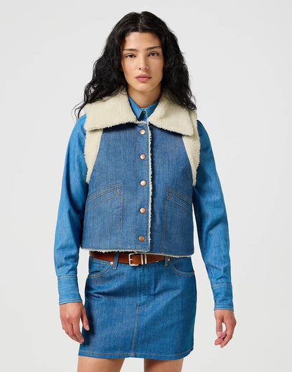 Kamizelka  Sherpa Denim Vest in Original Rinse