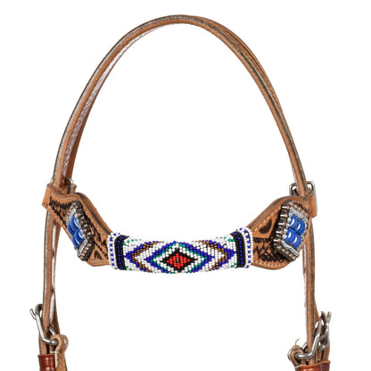 Ogłowie with Blue Diamond Decoration