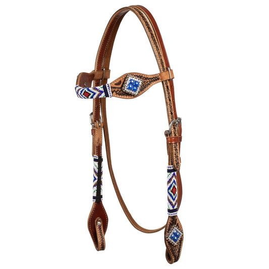 Ogłowie with Blue Diamond Decoration