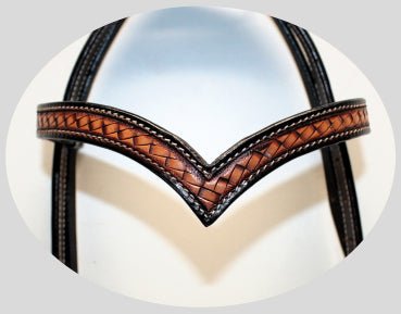 Ogłowie V-Browband Basketweave