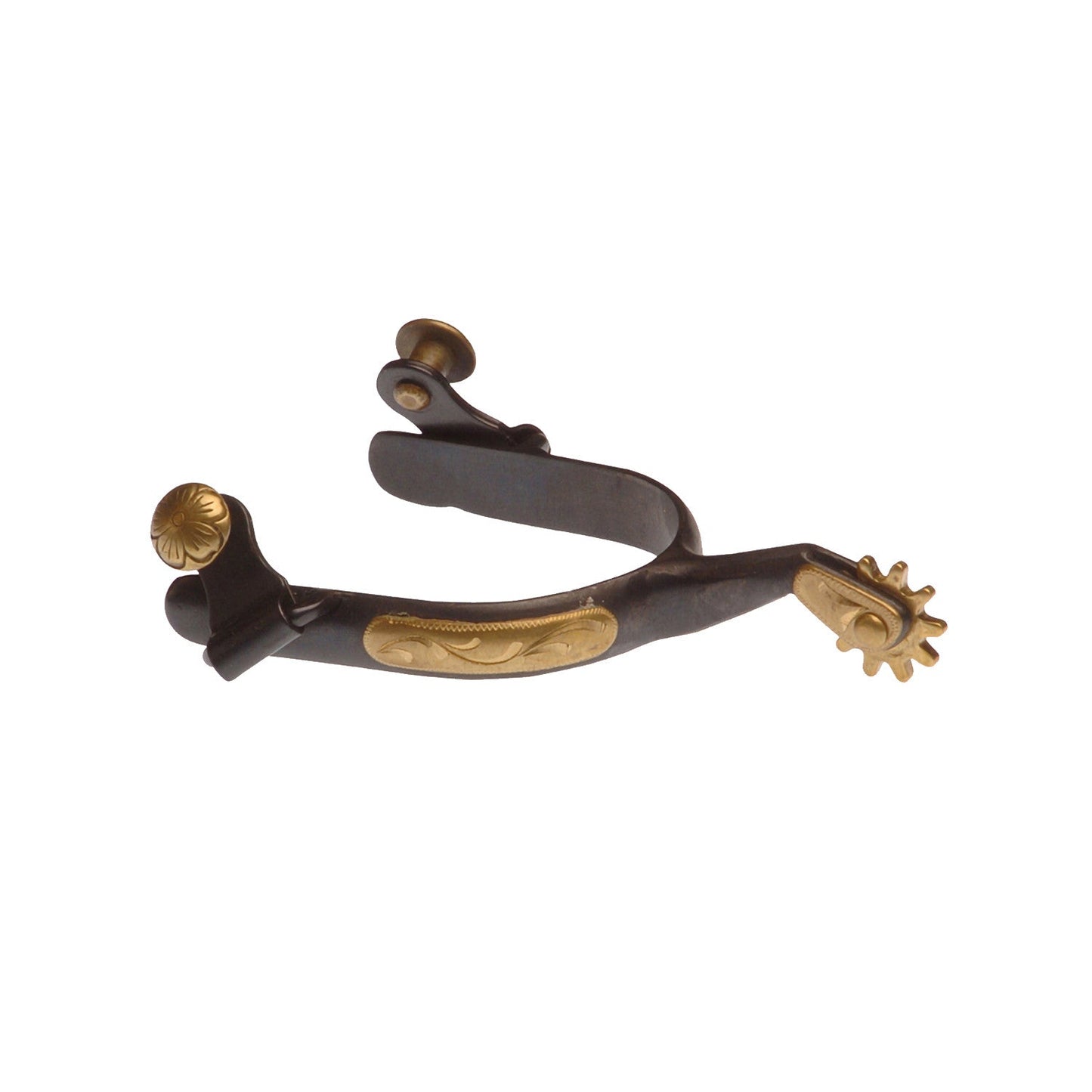 Czarne ostrogi westernowe Brass Deco