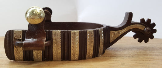 Ostrogi westernowe Gold Stripe & Ribbed