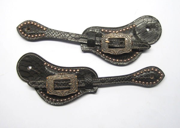 Paski do ostróg Show z miedzianymi nitami