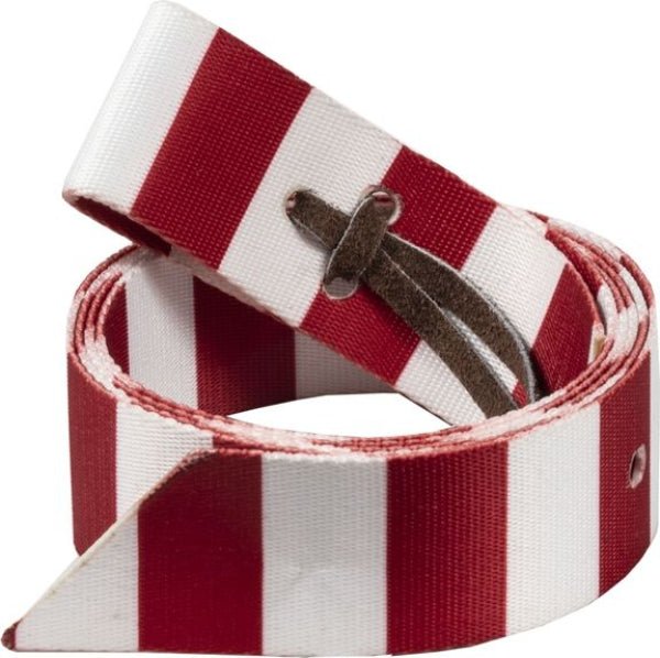 Tie Strap & Off Billet Red & White -komplet firmy MUSTANG