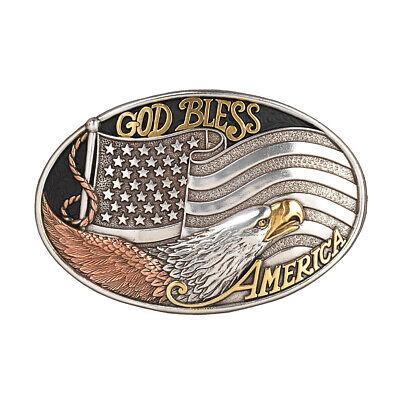 Klamra Nocona Oval American Flag Eagle