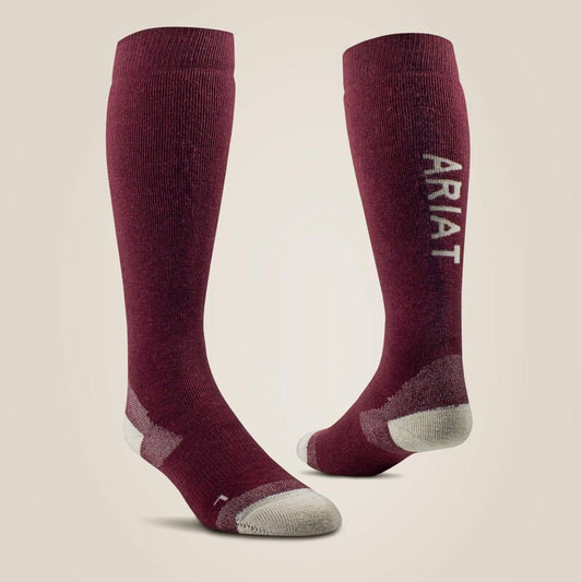 Skarpety Ariat Country Performance Merino Tawny Port
