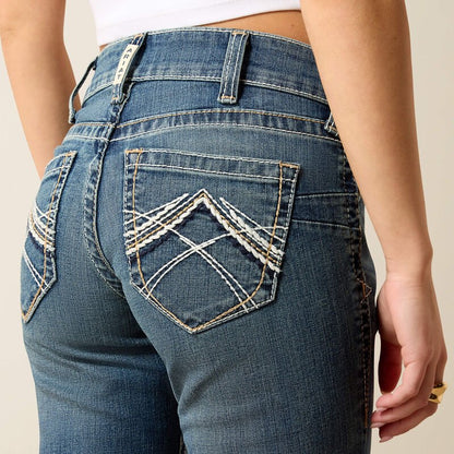 Ariat R.E.A.L. Mid Rise Stretch Whipstitch Boot Cut  RAINSTORM