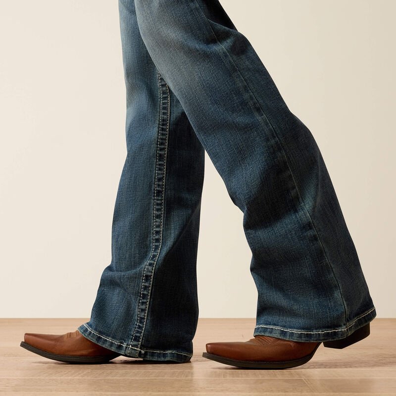 Ariat R.E.A.L. Mid Rise Stretch Whipstitch Boot Cut  RAINSTORM