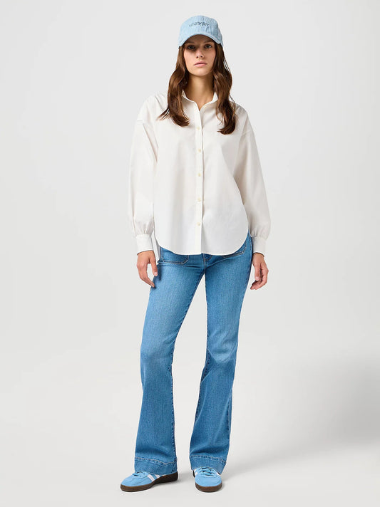 Wrangler Flare Jeans Velvet Sky