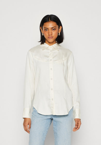 Wrangler TAILORED SEAMED BLOUSE WORN WHITE