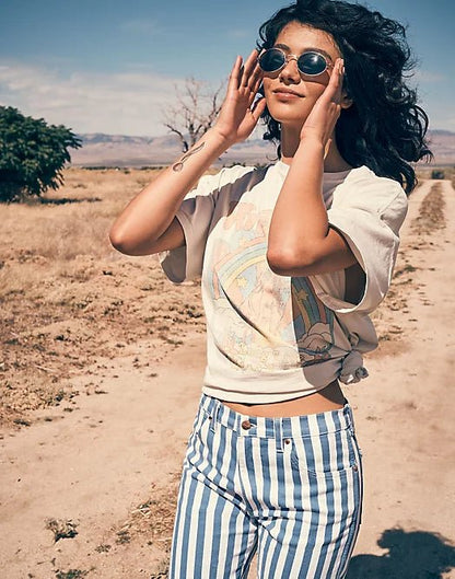 Wrangler GIRLFRIEND TEE IN VINTAGE WHITE