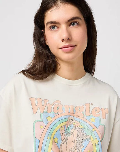 Wrangler GIRLFRIEND TEE IN VINTAGE WHITE