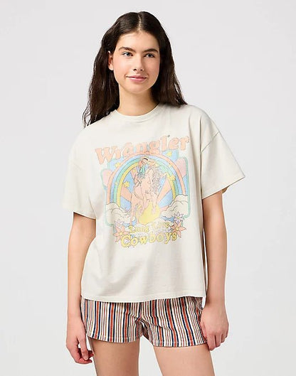 Wrangler GIRLFRIEND TEE IN VINTAGE WHITE