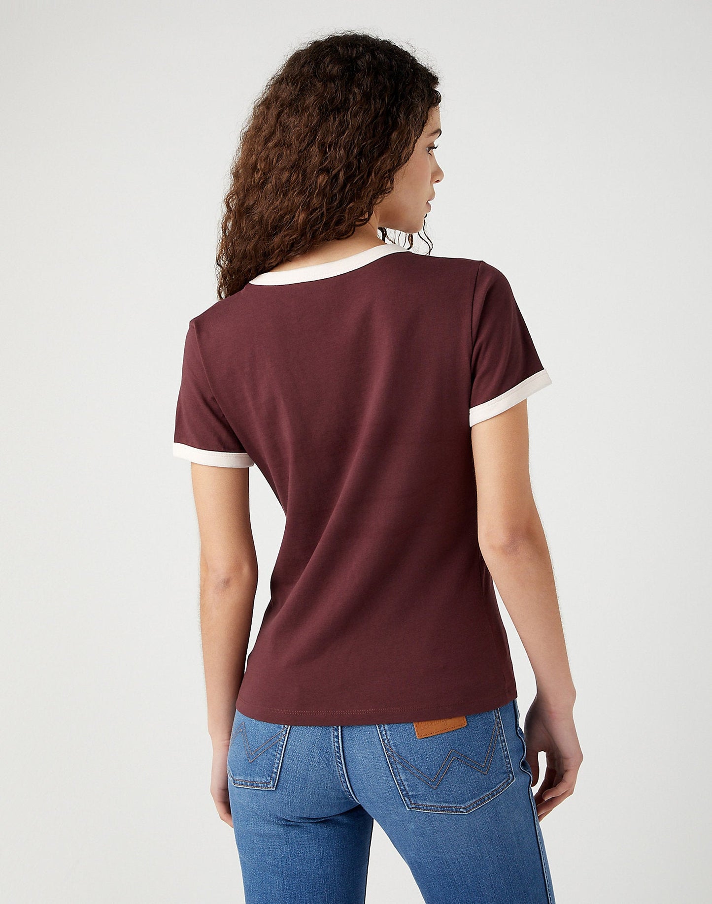 Wrangler RELAXOVANÉ RINGER TEE IN DAHLIA 