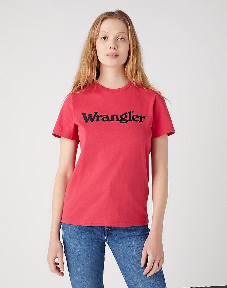 Wrangler ROUND TEE IN RASPBERRY WINE