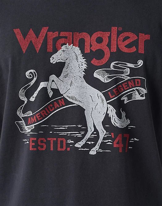 Wrangler AMERICANA TEE IN FADED BLACK