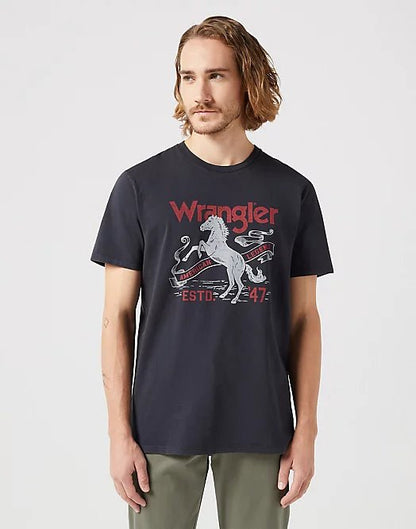 Wrangler AMERICANA TEE IN FADED BLACK