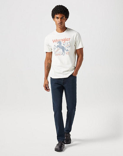 Wrangler AMERICANA TEE IN WORN WHITE