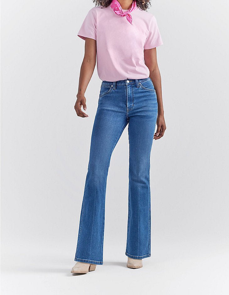 WRANGLER X BARBIE™ WESTWARD HIGH RISE BOOTCUT JEAN IN KEN BLUE