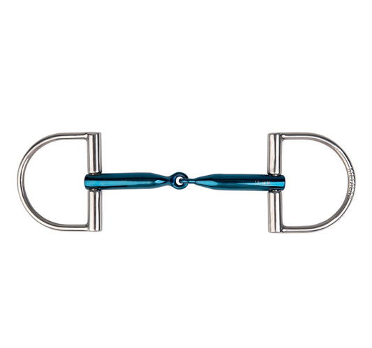 Wędzidło D-ring snaffle single Eco blue 14mm