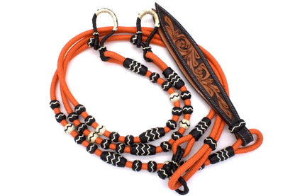 "Romal" otěže Orange SW11723